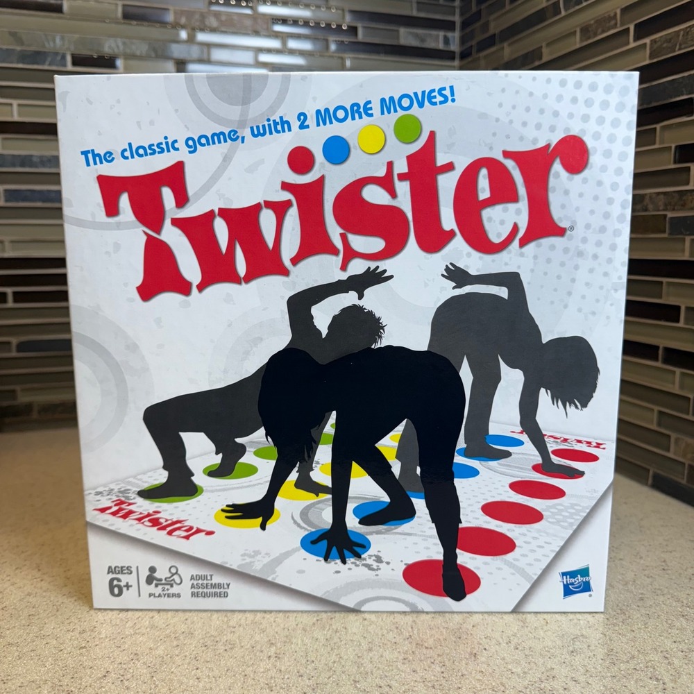Hasbro Twister Classic Party Game 2012 Edition 2 More Moves Ages 6+ Complete‎